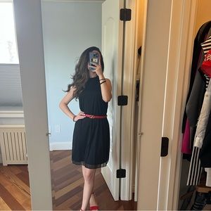 Black Shift Mesh Dress